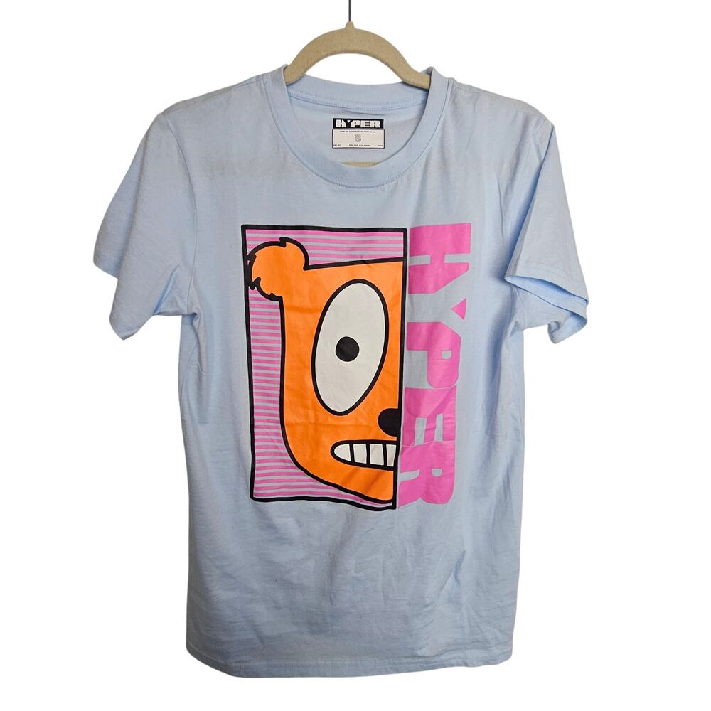 Hyper Womens Graphic Tee Sz S Crewneck Graphic T-Shirt Casual Layering Pullover